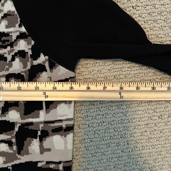 Parker NY Women Hartley Black SZS Knit Dress Fishnet/Mesh Long Sleeves BodyCon - Picture 9 of 10